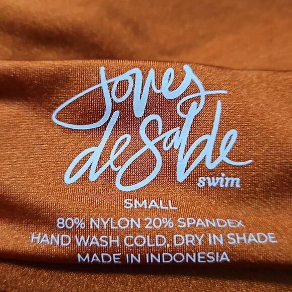 Revolve Joues de Sable Swim Dominique Bikini Top Brown Sugar Small - Picture 3 of 6